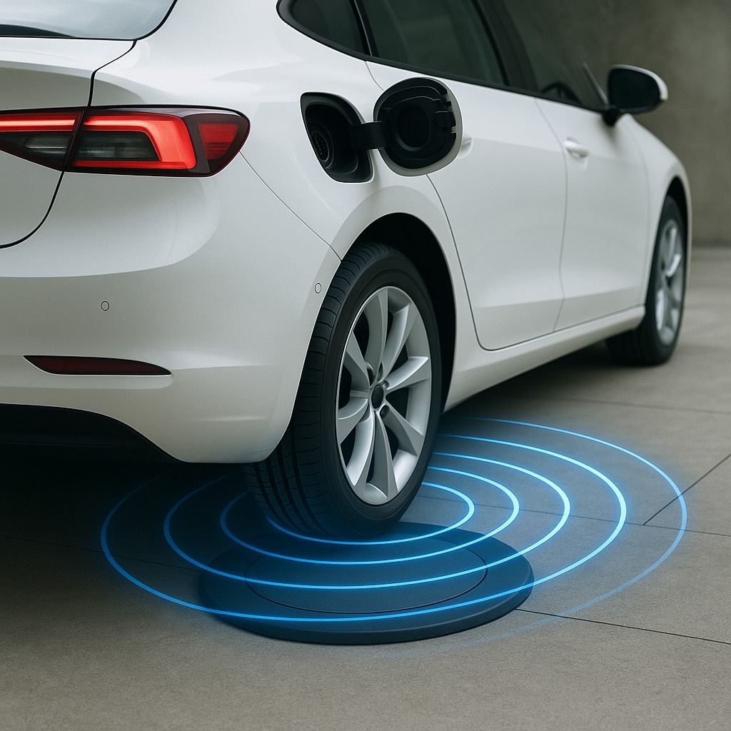 Electric vehicle charging wirelessly using magnetic resonance technology